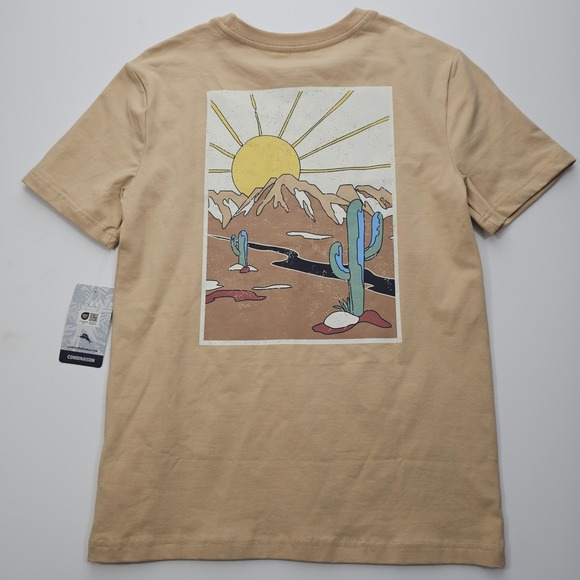 Tommy Bahama Kids Tan Mountain Sun Pocket T-Shirt Boys Size L 10/12 New - Picture 9 of 9